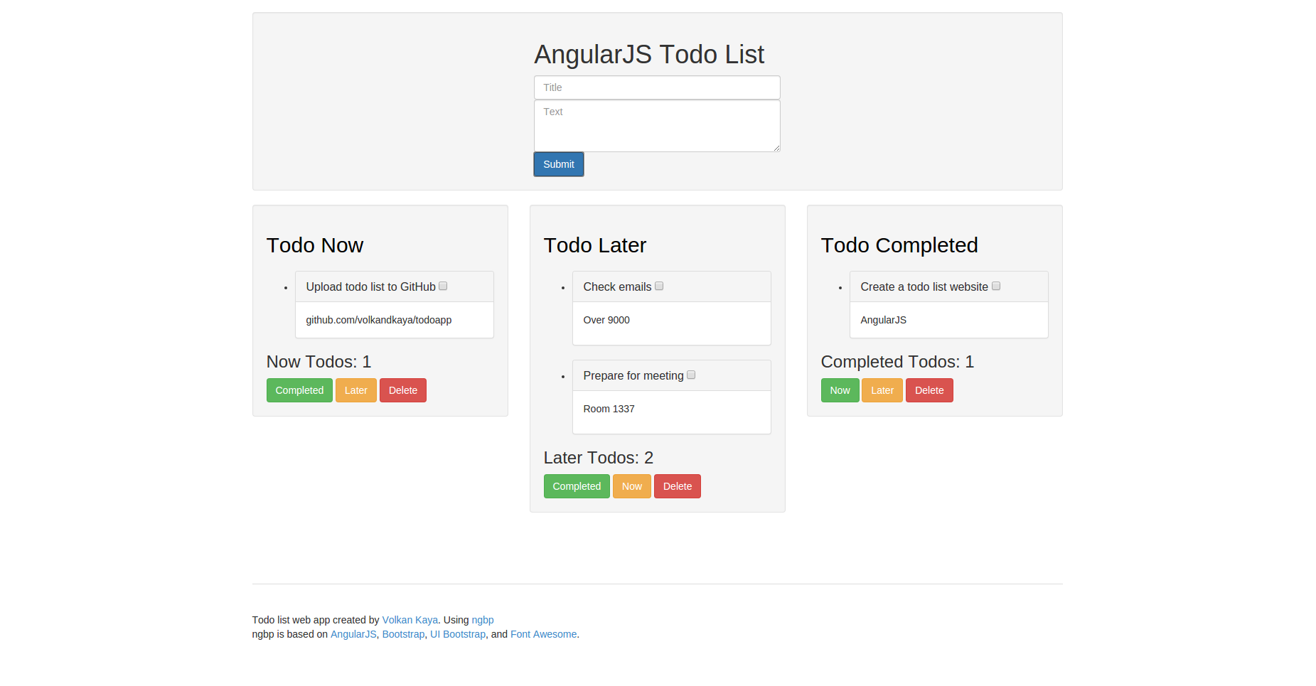 AngularJS Todo